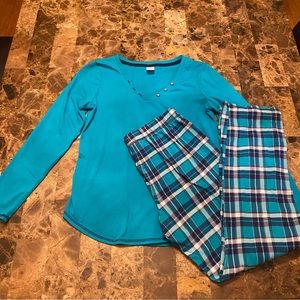 Sleep Chic blue flannel pj set size S